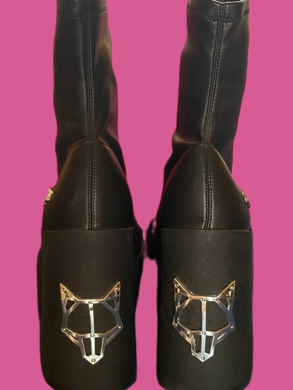 Naked Wolfe Illuminate Vegan Leather Platform Ankle Boots - Picture 7 of 8